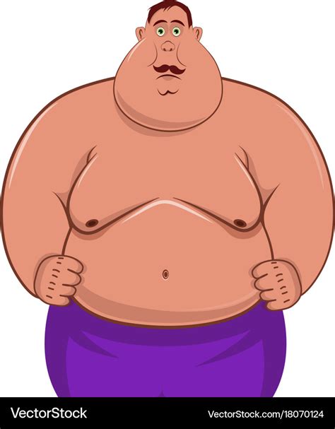 fat white cartoon guy